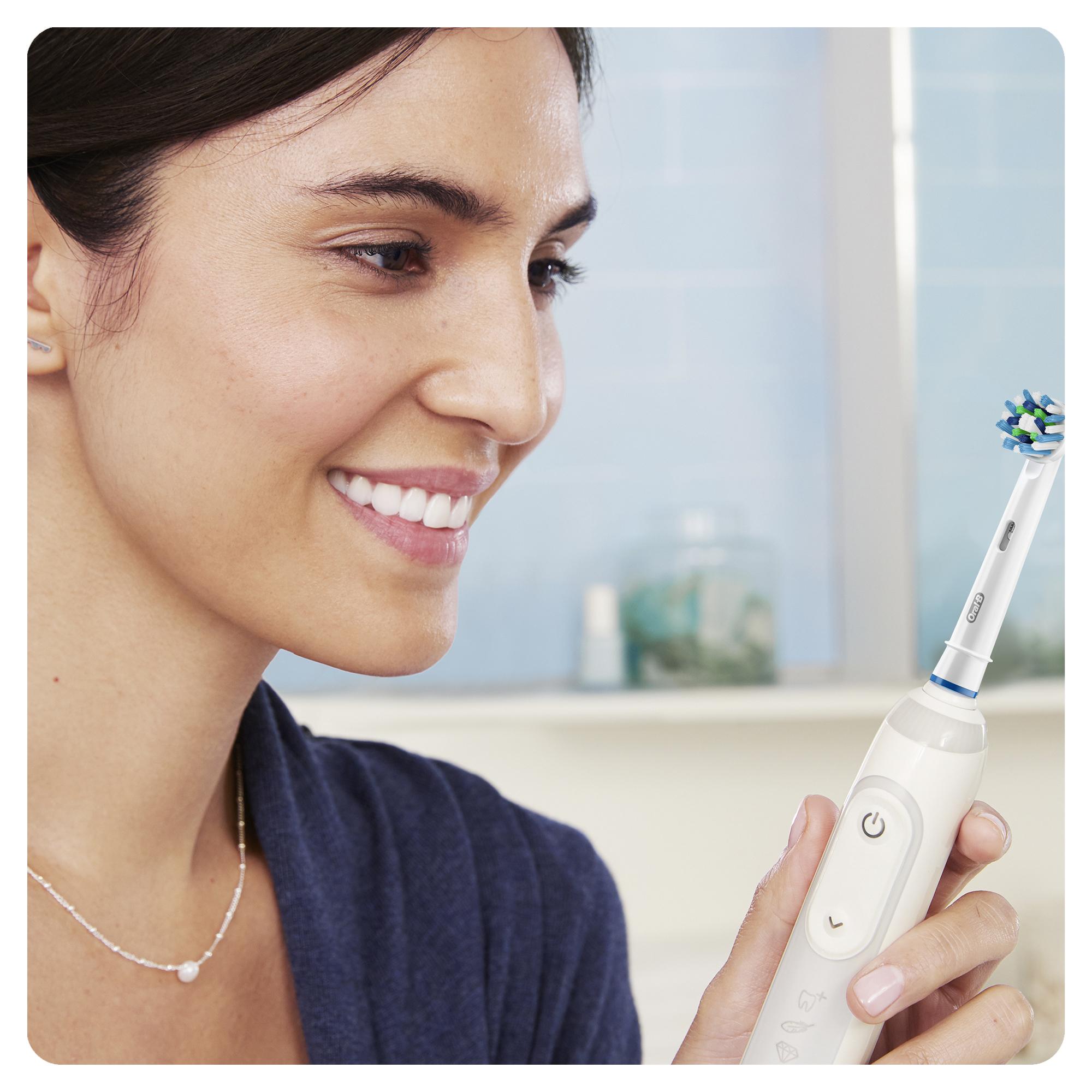 Dantų šepetėlis Oral-B CrossAction 80248026 dantų šepetėlio galvutė 2 vnt Mėlyna, Balta