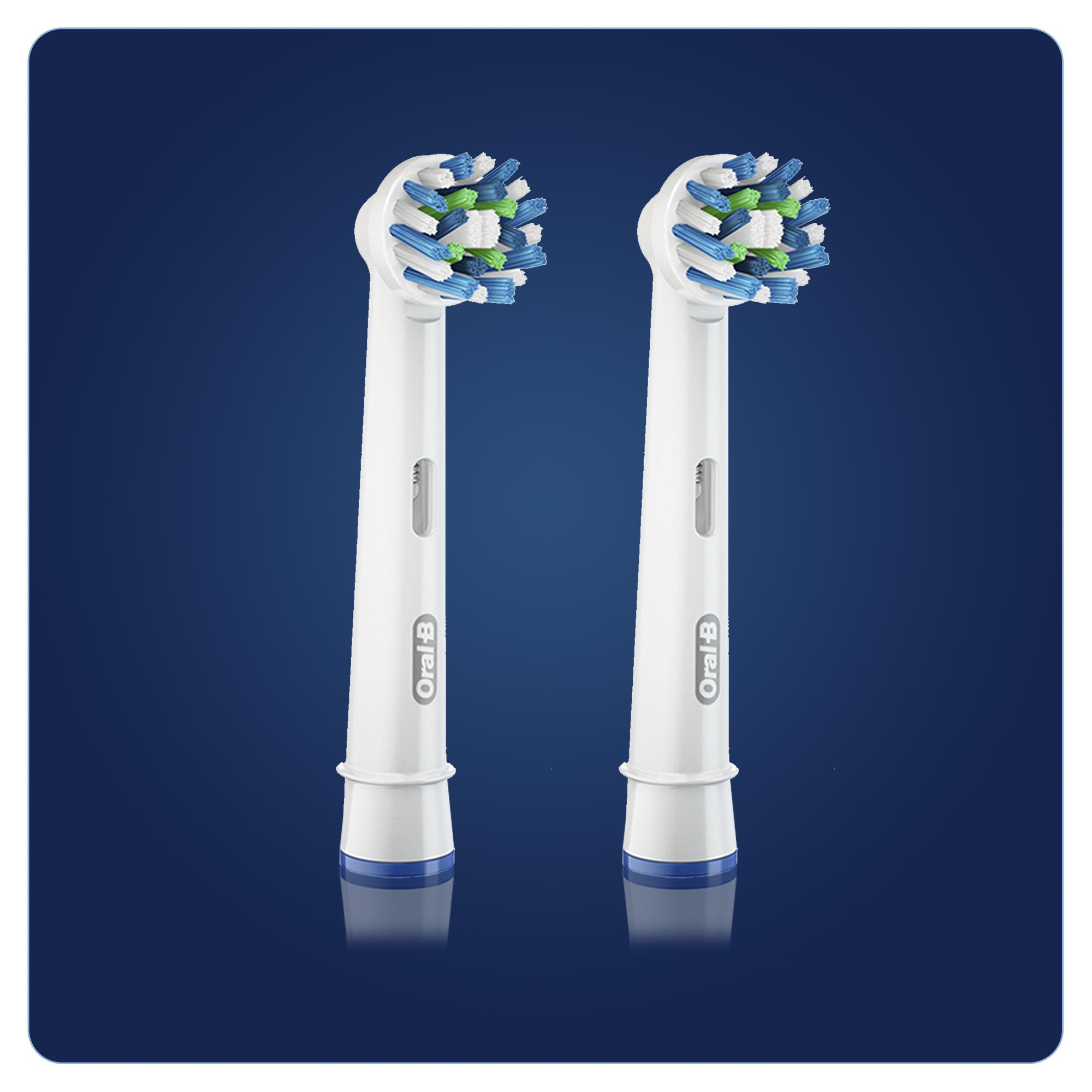 Dantų šepetėlis Oral-B CrossAction 80248026 dantų šepetėlio galvutė 2 vnt Mėlyna, Balta