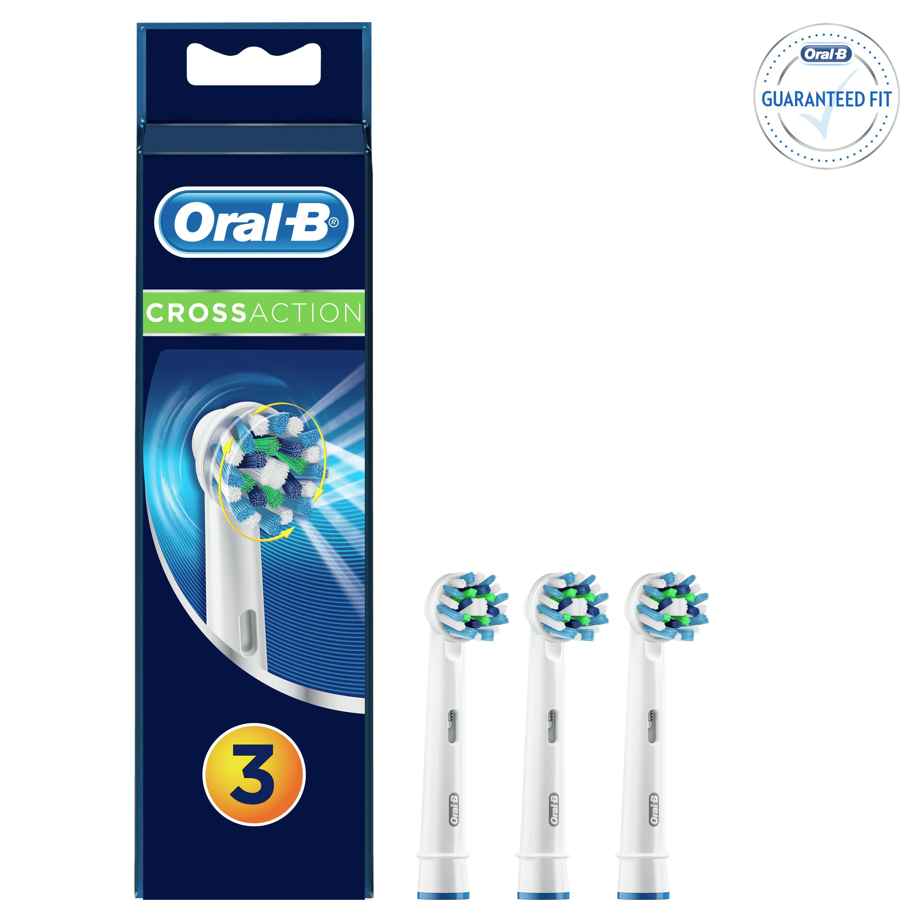 Oral-B CrossAction keičiama dantų šepetėlio galvutė 3 vnt