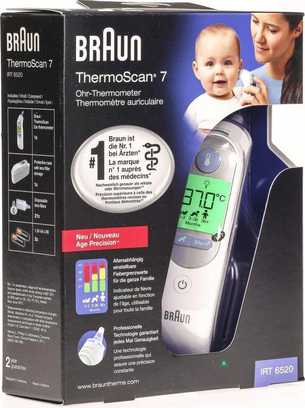 Ausies termometras Braun IRT 6520 ThermoScan 7