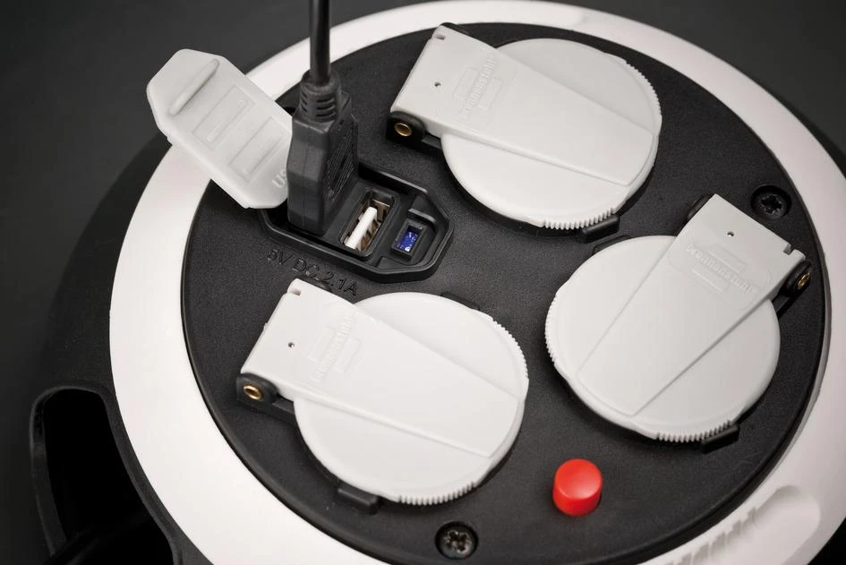 Ilgintuvas su rite BRENNENSTUHL COMFORT, 3 vietų, 2 USB, 3 m