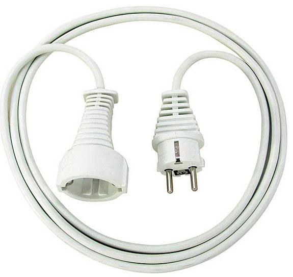 Brennenstuhl Ilgiklis CEE 7/7 , CEE 7/4 (Schuko), 3m Baltas1168430 / DEL-118G