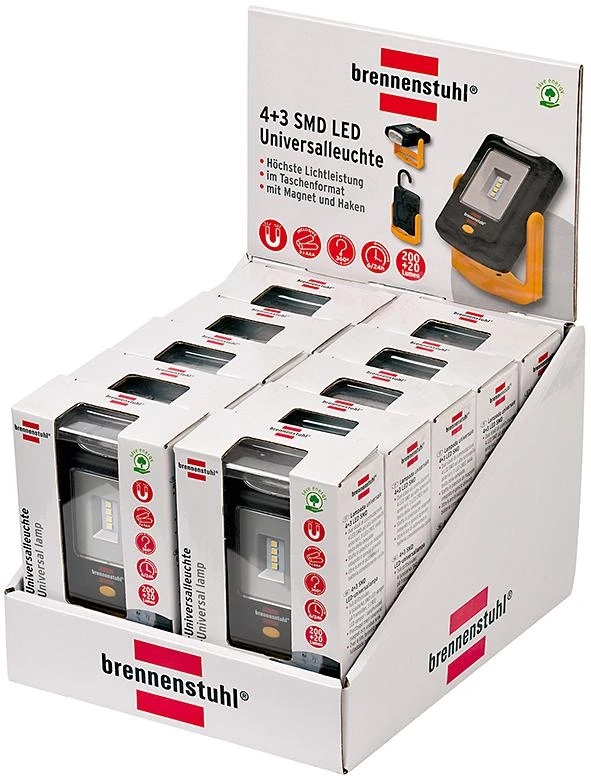Brennenstuhl Rankinis žibintas, 200+20LM, 6500K, IP20, 3XAAA