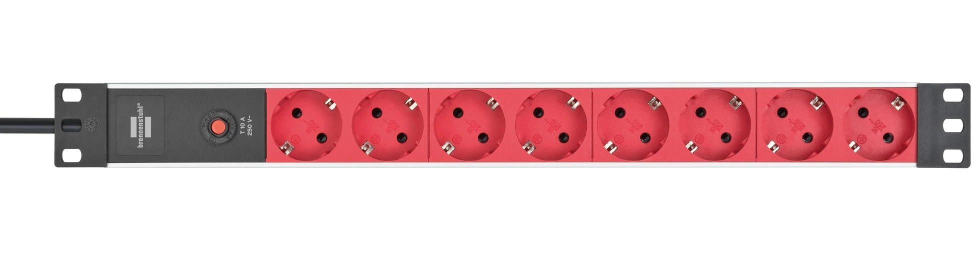 Carruzzo Brennenstuhl 1390007118 elektros tinklo ilgintuvas 2 m 8 AC išvestis(ys / čių) Vidaus Juoda, Raudona