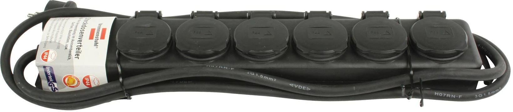 Brennenstuhl prailgintuvas 6 xCEE 7/4, 1xCEE 7/7, IP 44 , 2m , juodas 1159970 / GT-490