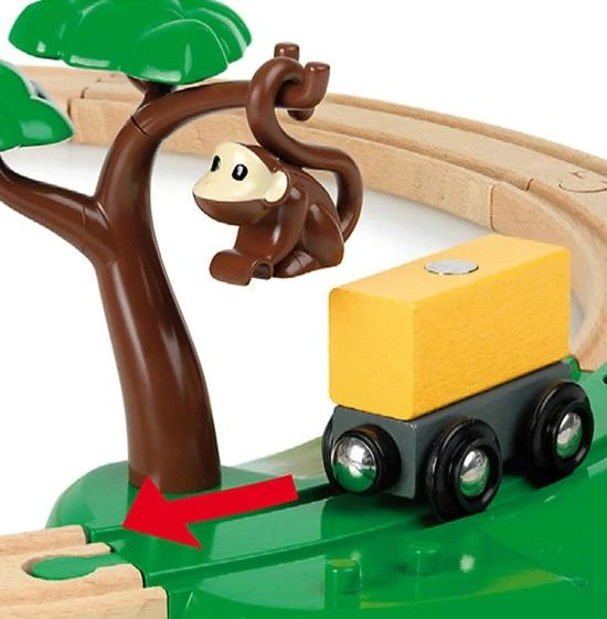 Brio Railway BRIO medinis traukinuko rinkinys Safaris 33720