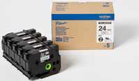 Spausdintuvas BROTHER HGE151V5 24MM Juodas ON CLEAR - 5 PACK