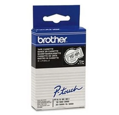 Brother Brother Tapes TC101 12mm bespalvis/juodas - TC101