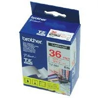 Brother | TZe-262 Laminated Tape | Raudona on Baltas | TZe | 8 m | 3.6 cm