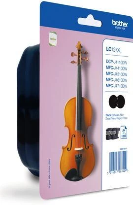 Brother LC-127XLBKBP2 rašalo kasetė Originalus Juoda Sudėtinė pakuotė 2 vnt