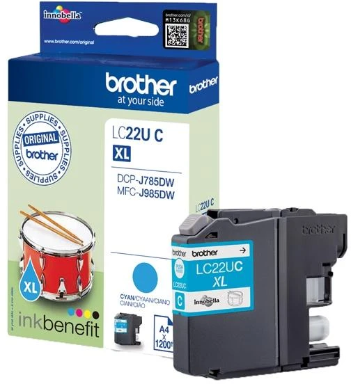Brother LC-22UC | Rašalo kasetė | Žydra spalva