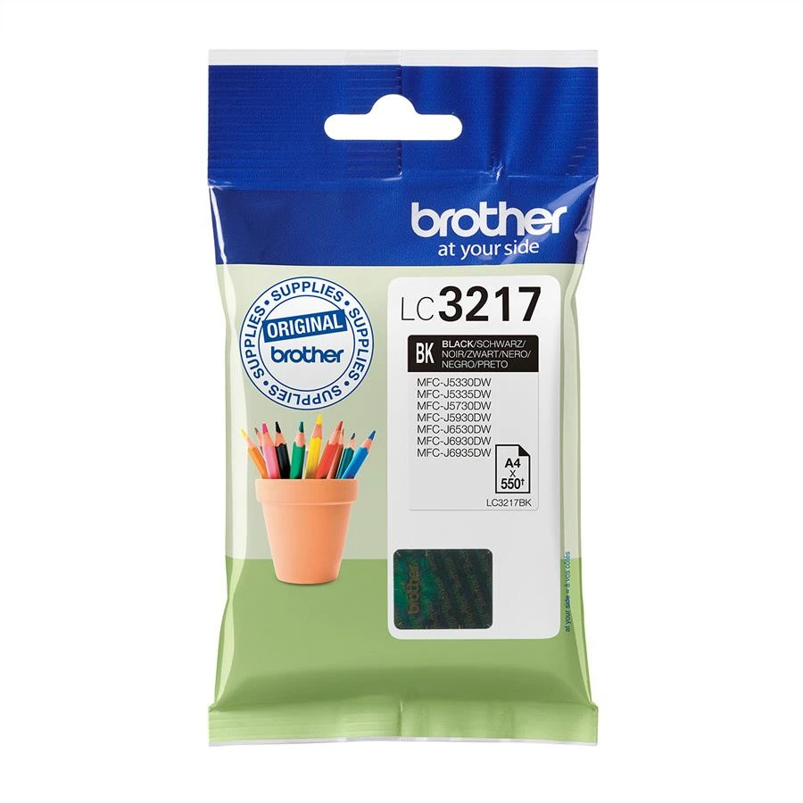 BROTHER LC3217BK Juodas INK CARTRIDGE, 550P