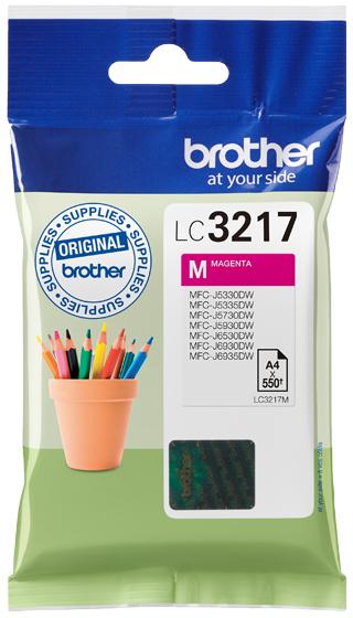 BROTHER LC3217M rausvo rašalo kasetė, 550 psl.