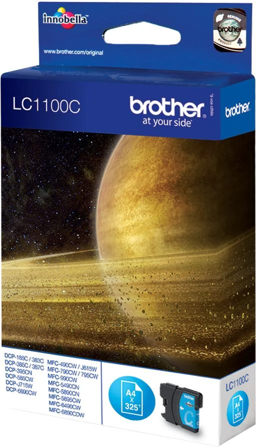 Brother LC-1100C (LC1100C) Rašalinė kasetė, Žydra