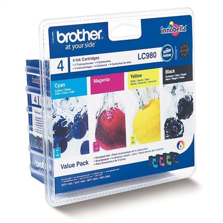 Rašalo kasetė Brother LC980 CMYK | DCP145C/ DCP165C/ MFC250C/MFC290C