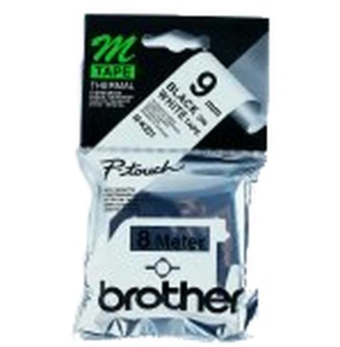 Brother MK221 etikečių juostelė Juoda ant baltos M