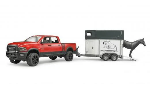 Pferd BRUDER pikapas RAM 2500 su priekaba arkliams ir arkliu 02501