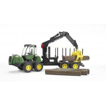 Traktorius su priedais Bruder John Deere 1210E, 3 m.+