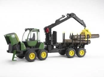 Traktorius su priedais Bruder John Deere 1210E, 3 m.+