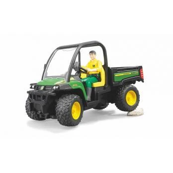 BRUDER mažas traktorius John Deere Gator XUV 855D su vairuotoju, 02490