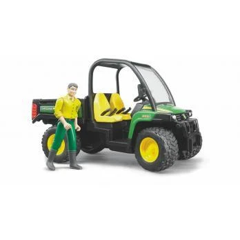 BRUDER mažas traktorius John Deere Gator XUV 855D su vairuotoju, 02490