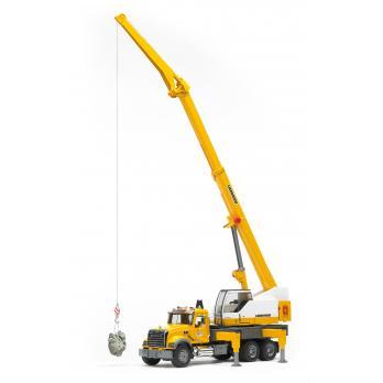 BRUDER didelis kranas su strėle MACK Granite Liebherr 02818