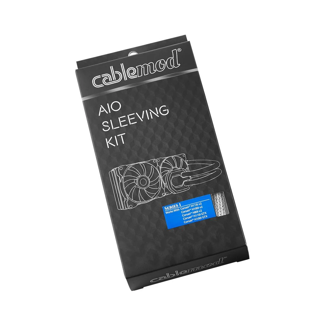 „CableMod AIO“ apvalkalų rinkinys, 1 serijos, skirtas „Corsair Hydro Gen 2“ – baltos spalvos