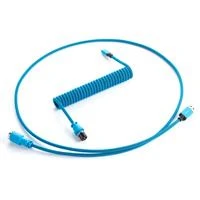 Klaviatūra CableMod Classic Coiled Cable susuktas klaviatūros laidas USB-C į USB Type A, Midnight Juodas – 150cm