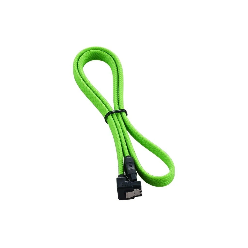 „CableMod ModMesh“ stačiakampis SATA 3 kabelis, 60 cm, šviesiai žalias