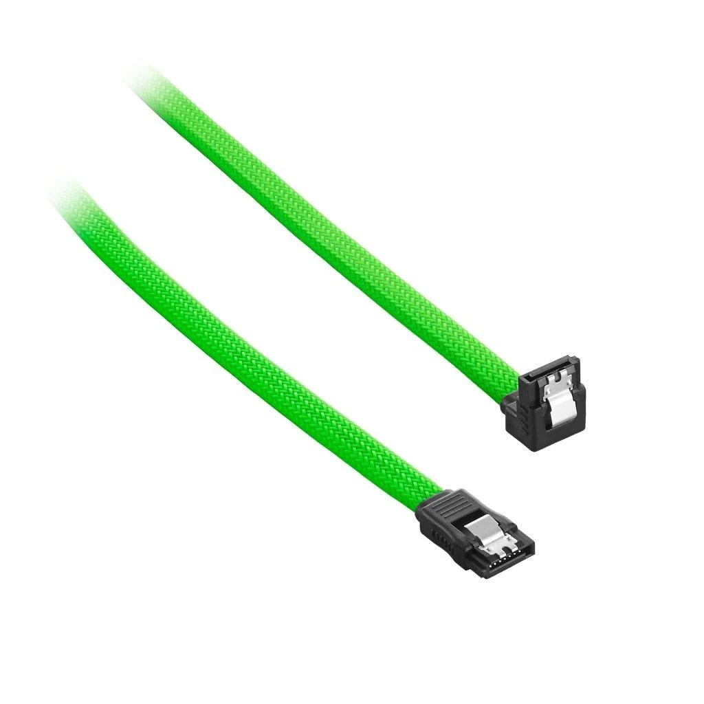 „CableMod ModMesh“ stačiakampis SATA 3 kabelis, 60 cm, šviesiai žalias