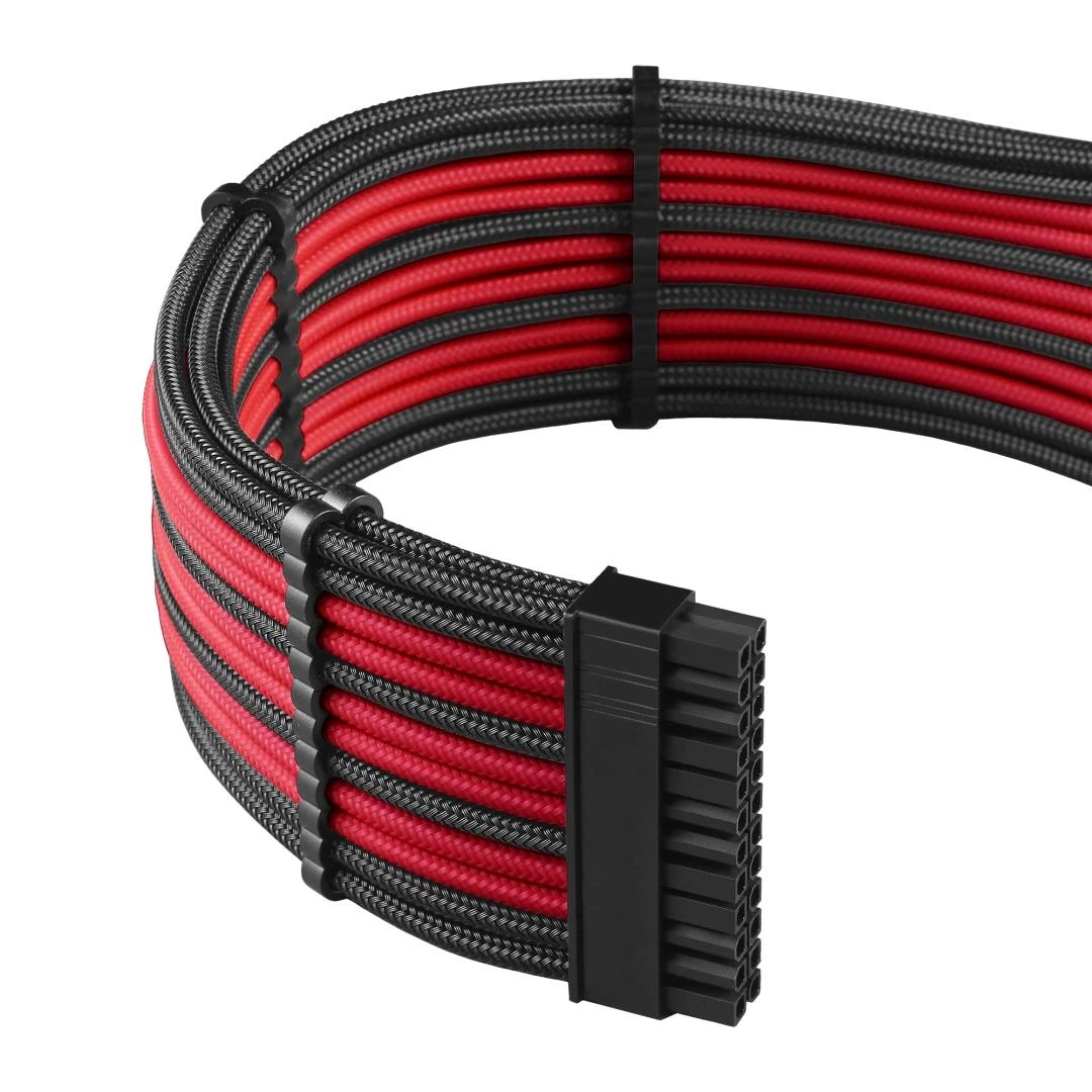 CableMod PRO ModMesh Cable Extension Kit – juodos spalvos/raudonos spalvos