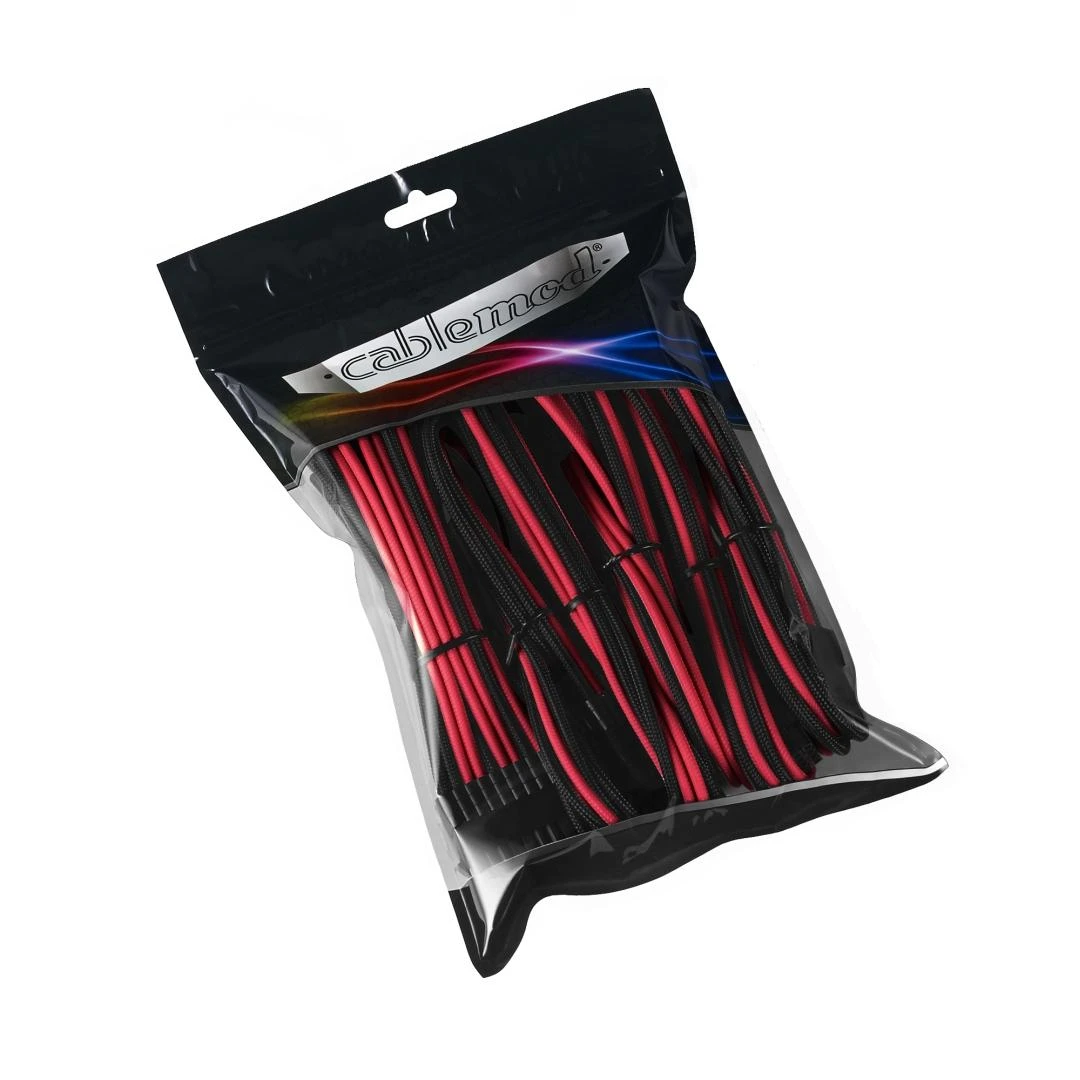 CableMod PRO ModMesh Cable Extension Kit – juodos spalvos/raudonos spalvos