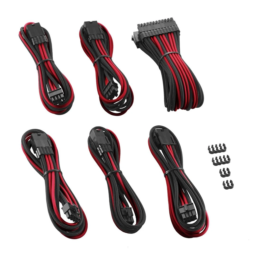 CableMod PRO ModMesh Cable Extension Kit – juodos spalvos/raudonos spalvos