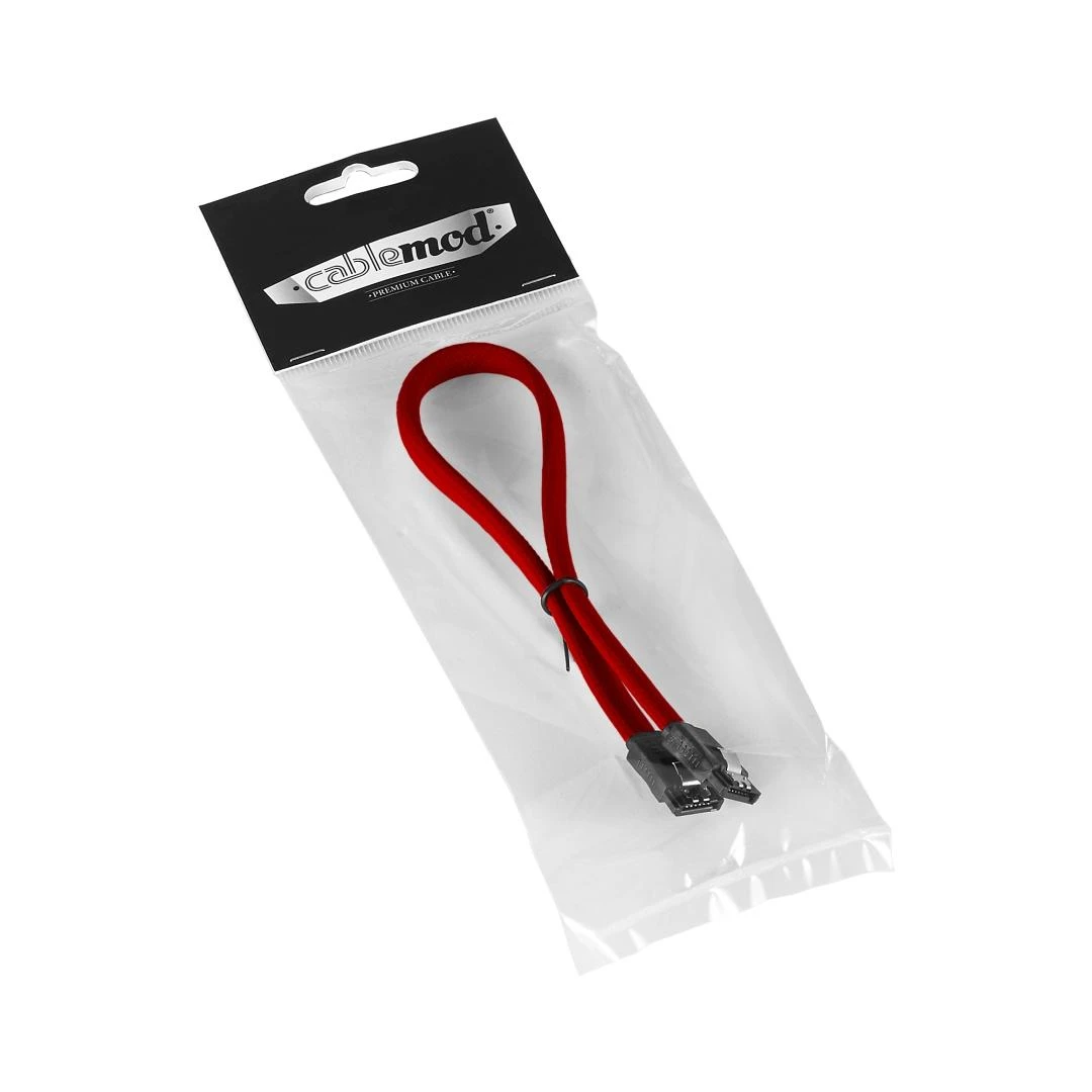 „CableMod ModMesh SATA 3“ kabelis, 30 cm, raudonas