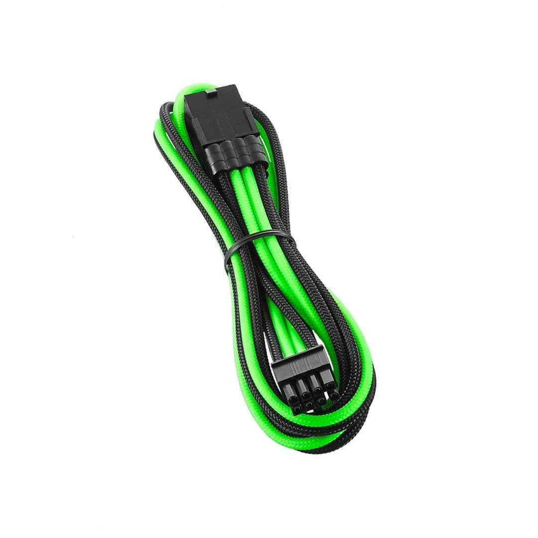 CableMod PRO ModMesh 8-Pin PCIe Extension – 45cm, juodos spalvos/hellžalios spalvos