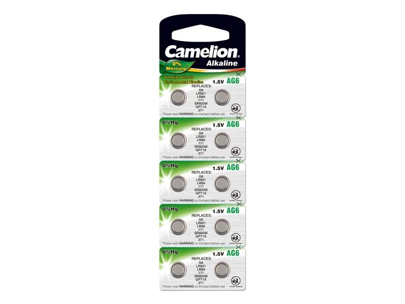 Baterija - Camelion AG6 LR921 371 LR69 Alkaline 1.5V 10 Pakelis