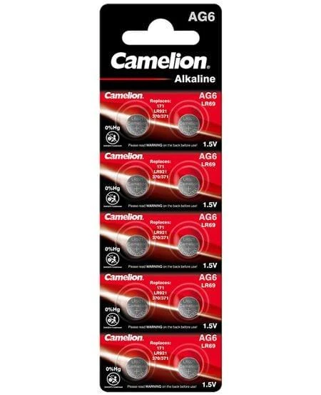 Baterija - Camelion AG6 LR921 371 LR69 Alkaline 1.5V 10 Pakelis