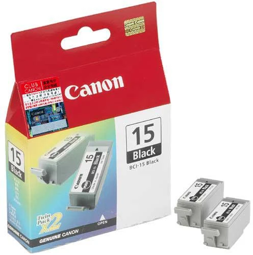 Canon BCI-15BK ink cartridge twinpack, juodas