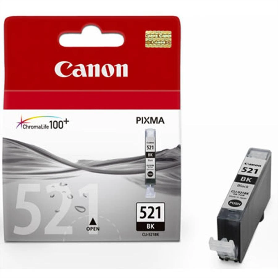 CANON CLI-521bk Ink juodas 9ml iP3600 iP4600 MP540 MP620 MP630 MP980