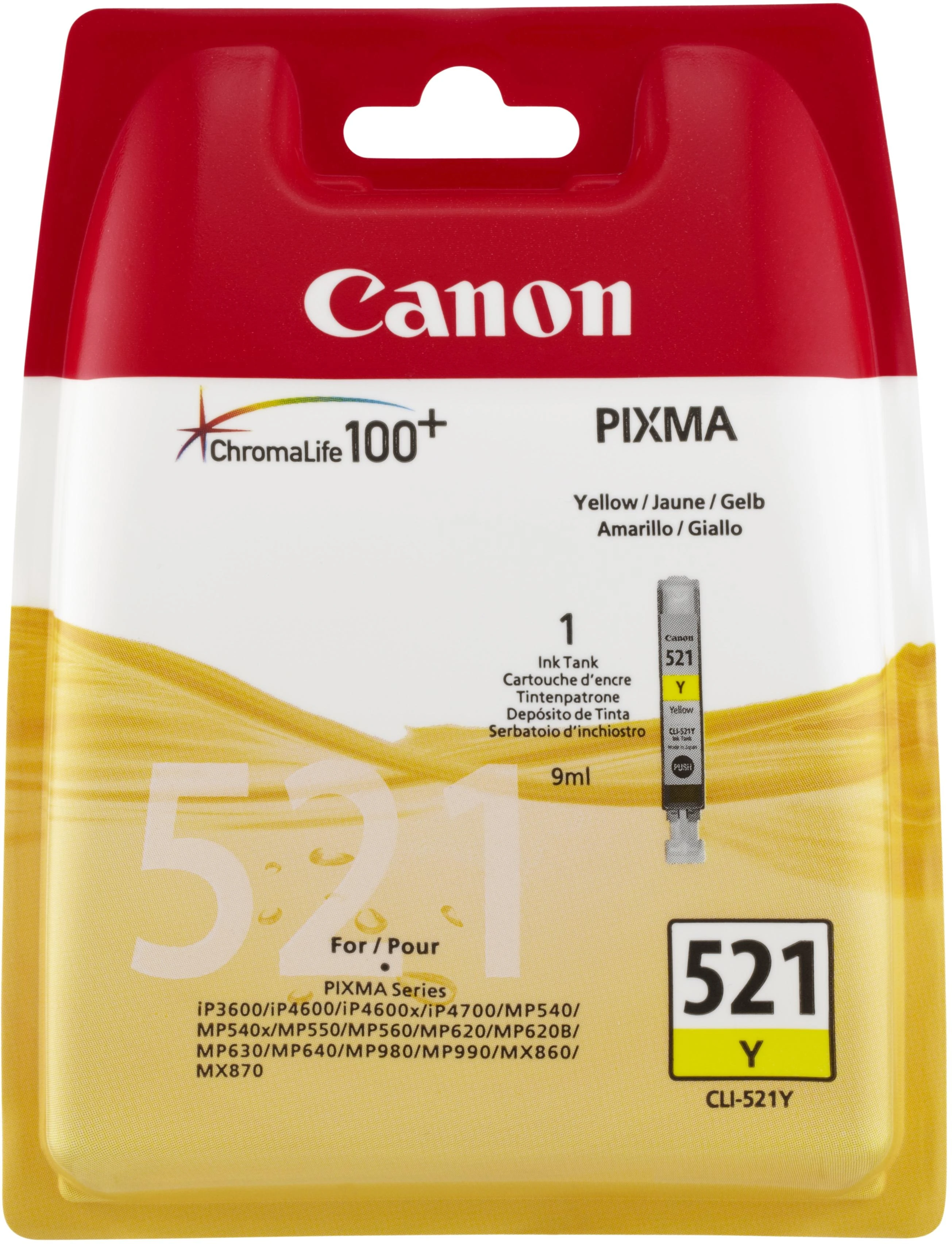 CANON CLI-521Y geltonos spalvos rašalinė
