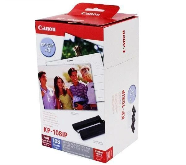 CANON KP-108IN fotopopierius 10x15 + spalvotas rašalas, skirtas CP serijai