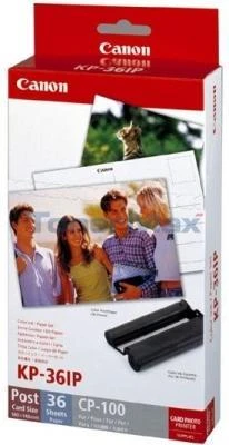 CANON KP-36IP fotopopierius 100x148mm 36 lapų + spalvotas rašalas, skirtas Selphy CP atviruko dydžio