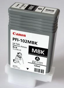Rašalas Canon PFI102MB matte juodas pigment | 130ml | LP17/LP24/iPF500/iPF6XX