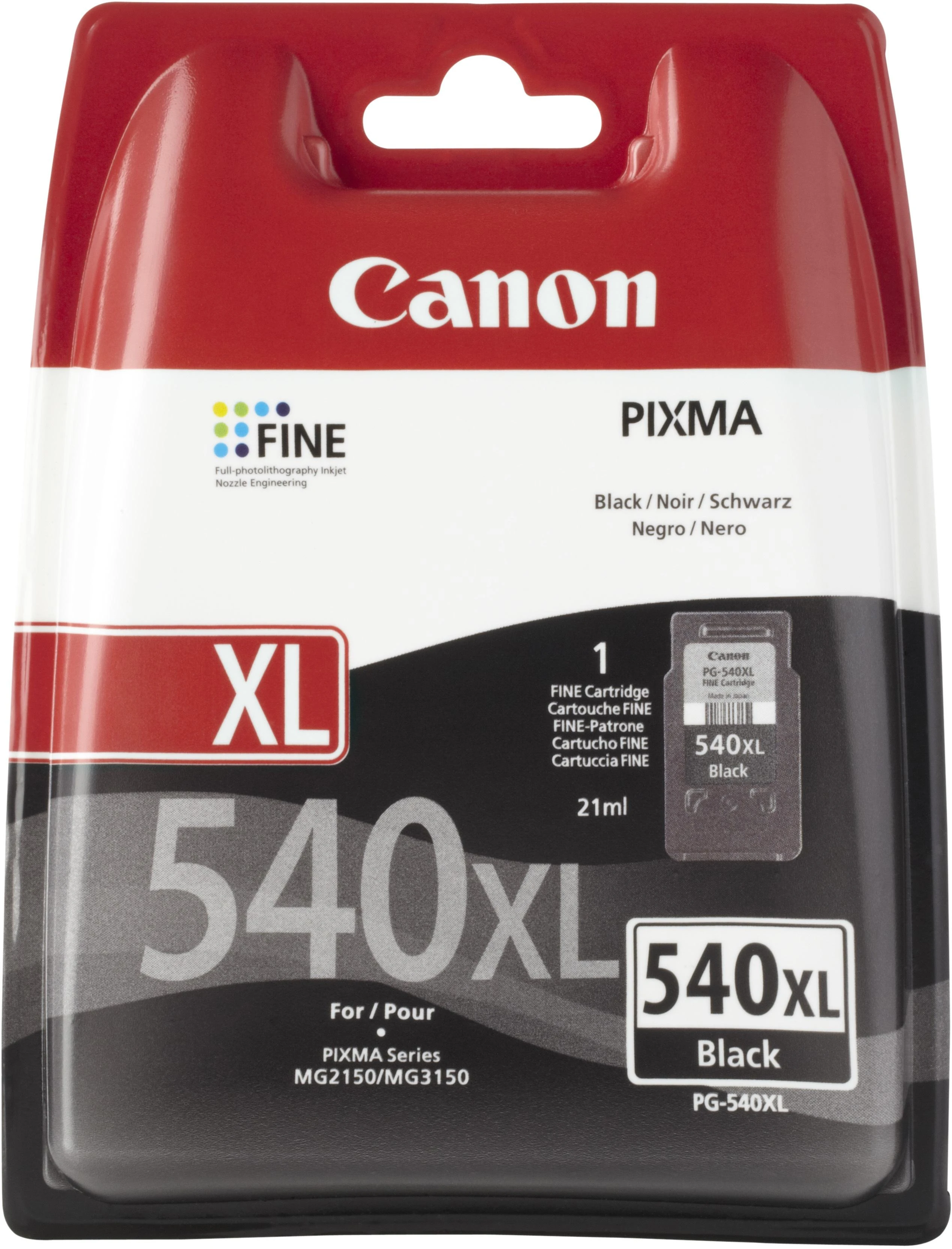 Canon PG-540XL rašalo kasetė, Juodas
