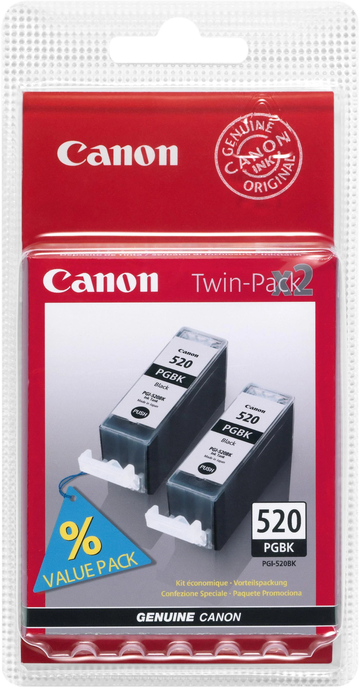Canon PGI-520Bk rašalo kasetė 2vnt, juodas