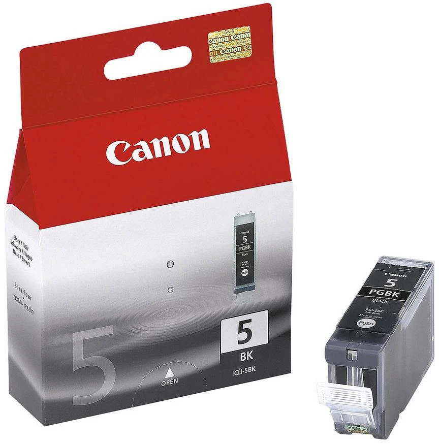 CANON PGI-5BK rašalo kasetė juoda standartinės talpos 2 pakuočių lizdinė plokštelė su signalizacija