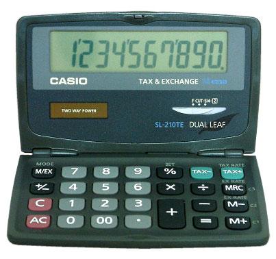 „Casio“ skaičiuotuvas (SL-210TE-S)