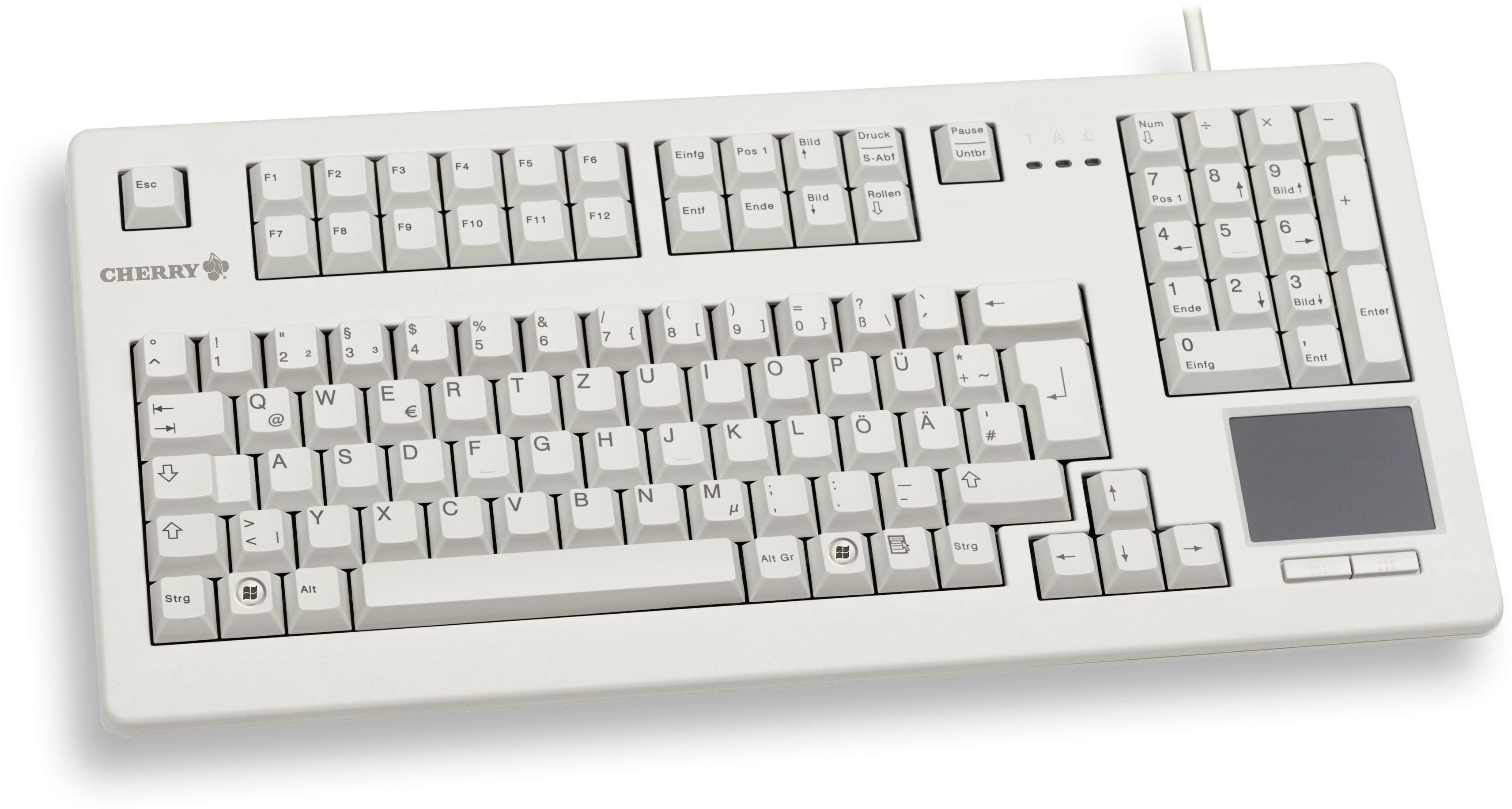 Klaviatūra Cherry G80-11900LUMDE-0 jutiklinė plokštė