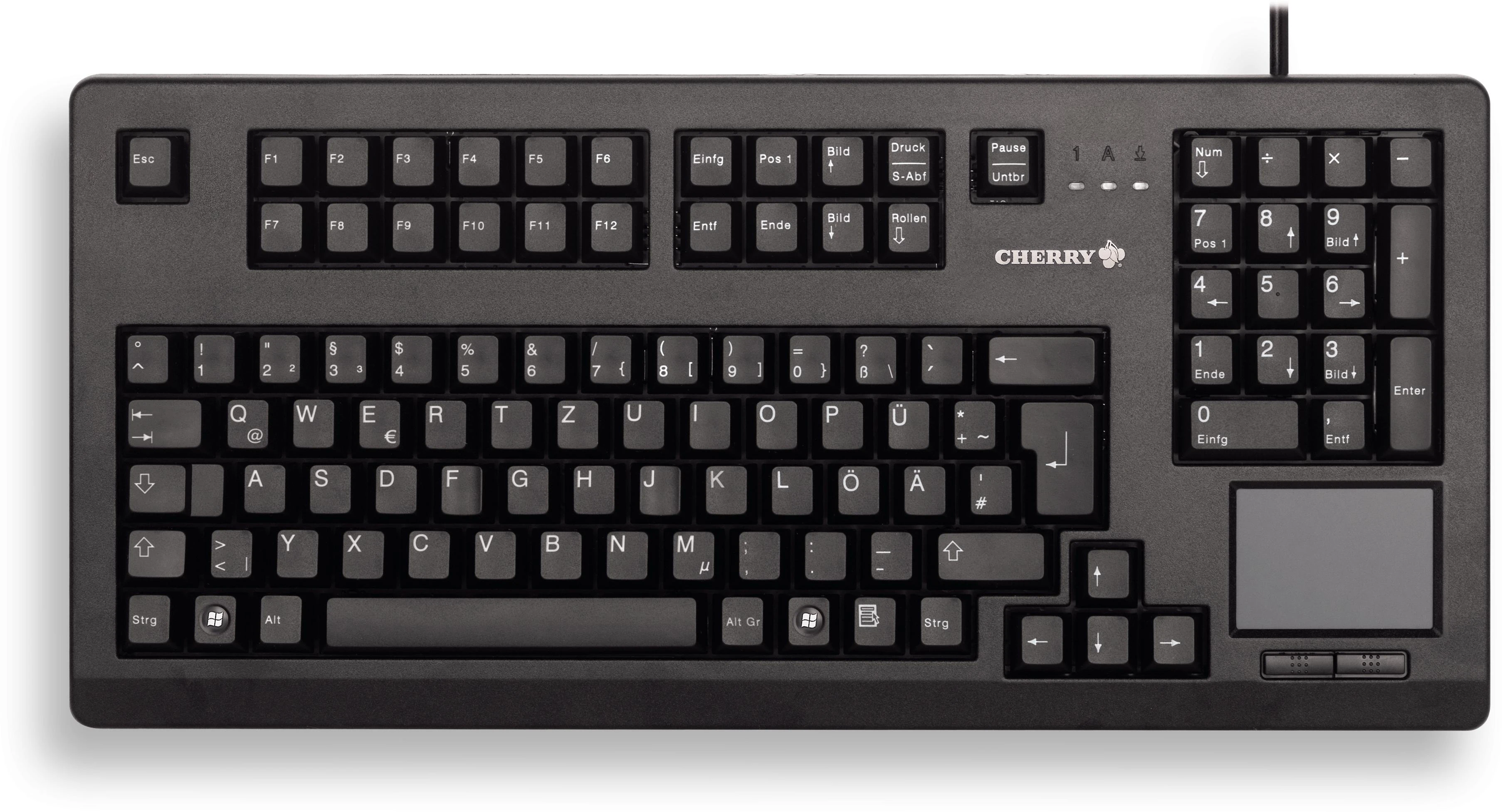 Cherry Klaviatūra G80-11900 Touchpad [DE] Juodas