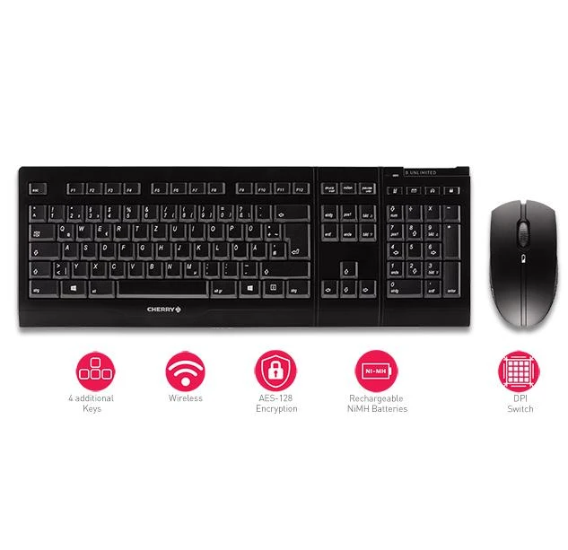 CHERRY B.UNLIMITED 3.0 Juodas - Klaviatūra US-LAYOUT